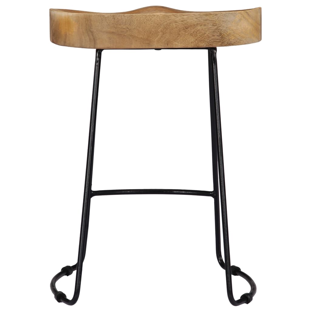 Tabourets de bar Gavin lot de 2 bois de manguier solide - XIOS