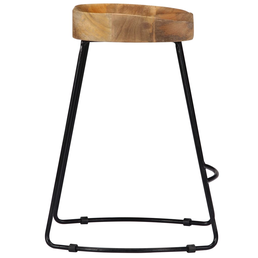 Tabourets de bar Gavin lot de 2 bois de manguier solide - XIOS