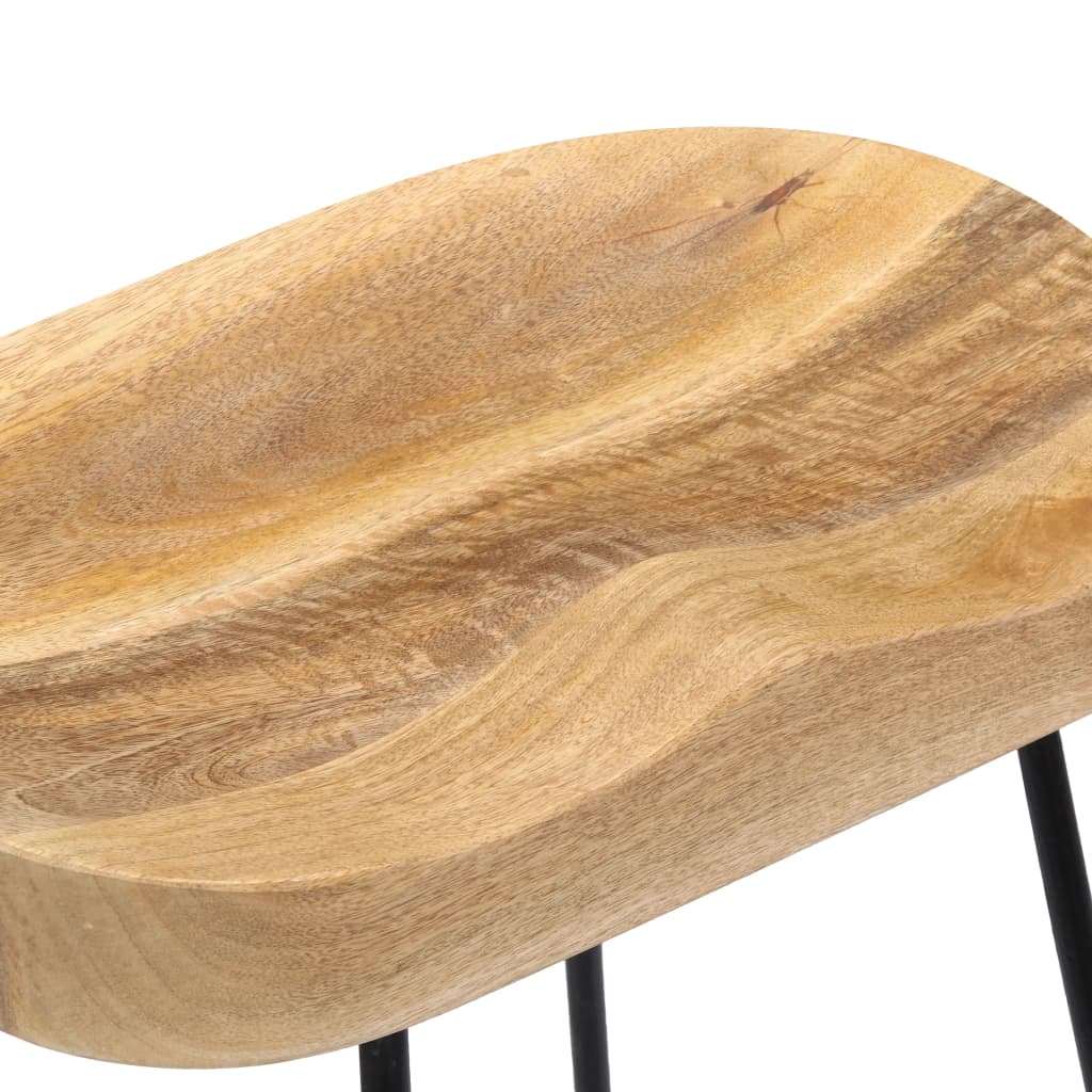 Tabourets de bar Gavin lot de 2 bois de manguier solide - XIOS