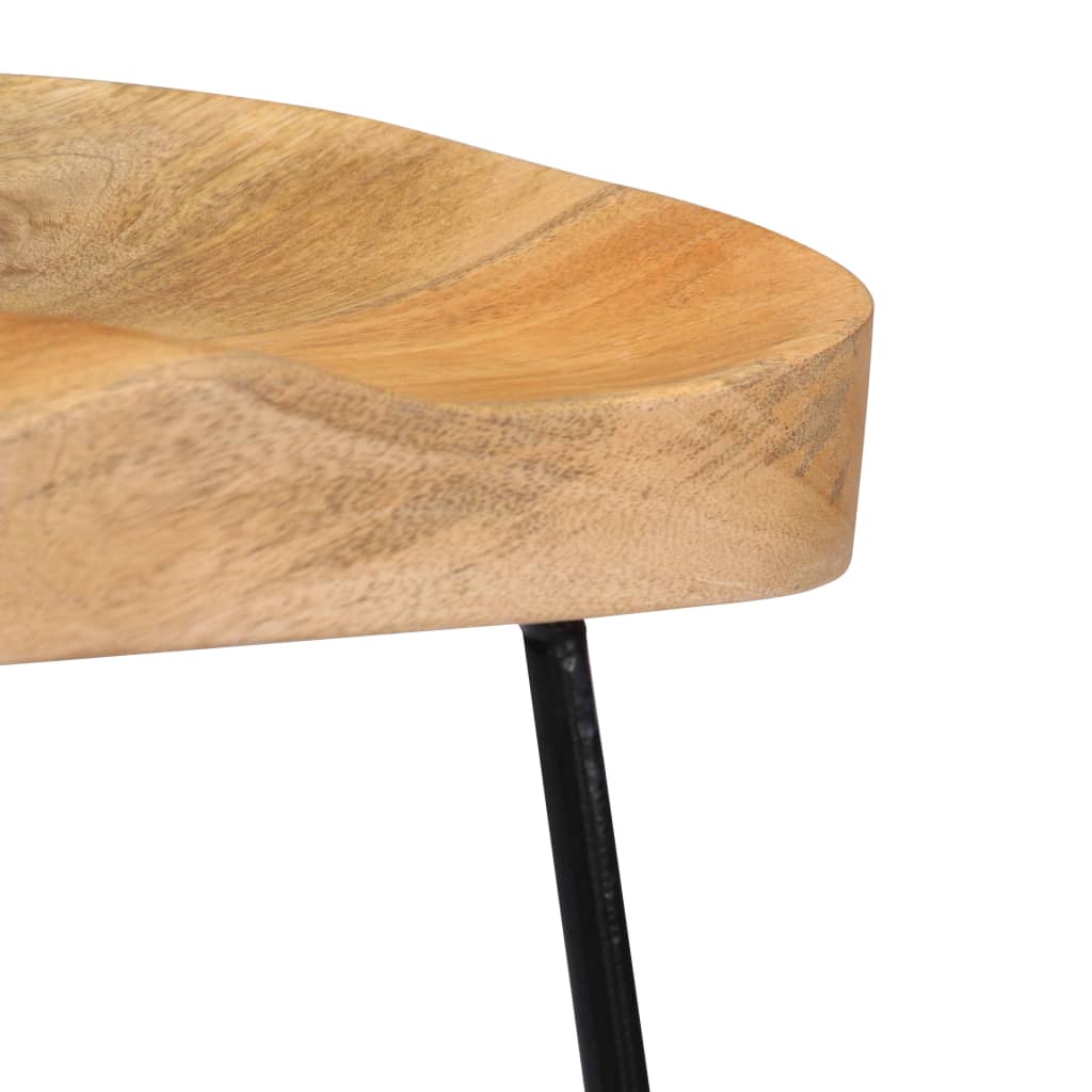 Tabourets de bar Gavin lot de 2 bois de manguier massif - XIOS
