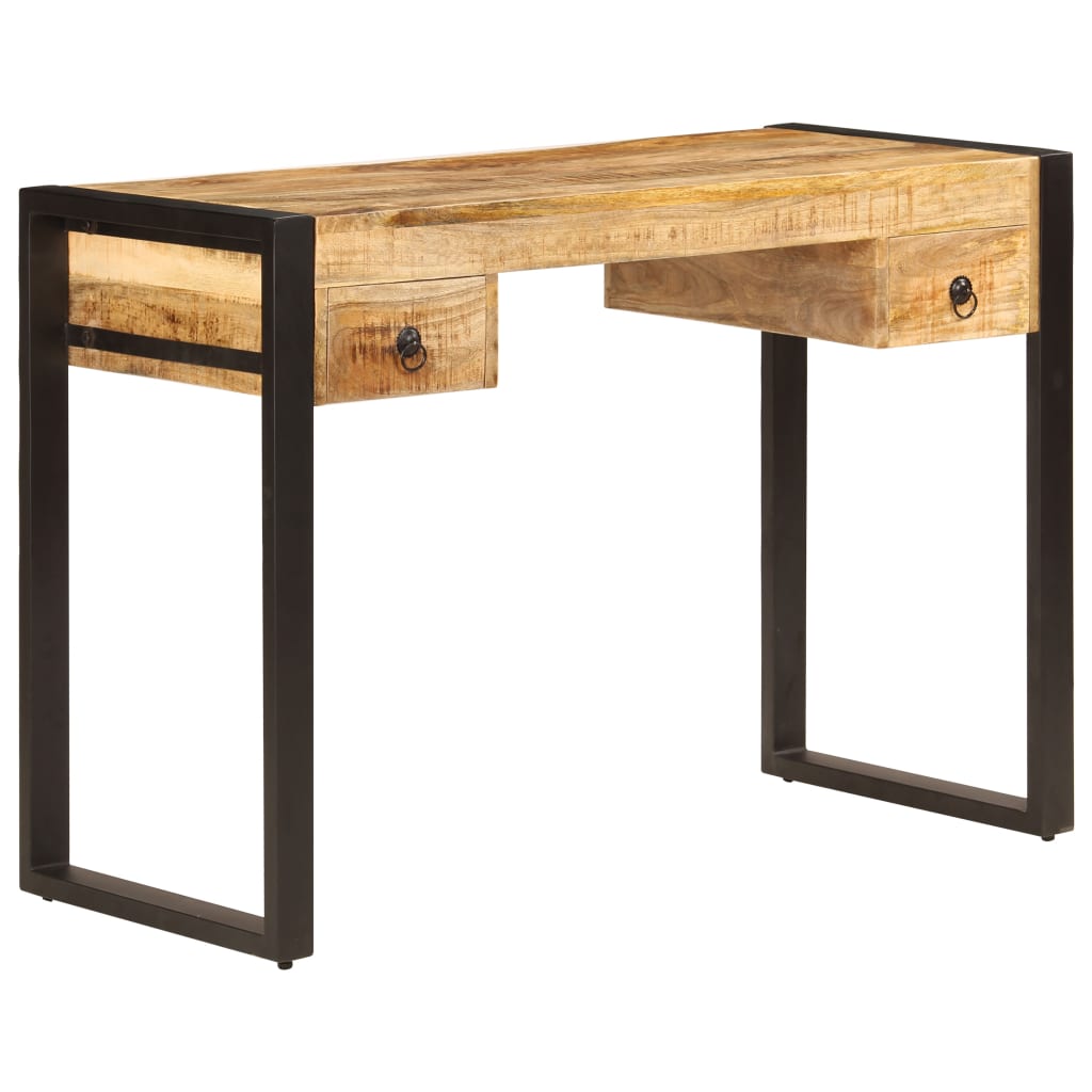 Bureau avec 2 tiroirs 110x50x77 cm Bois solide de manguier