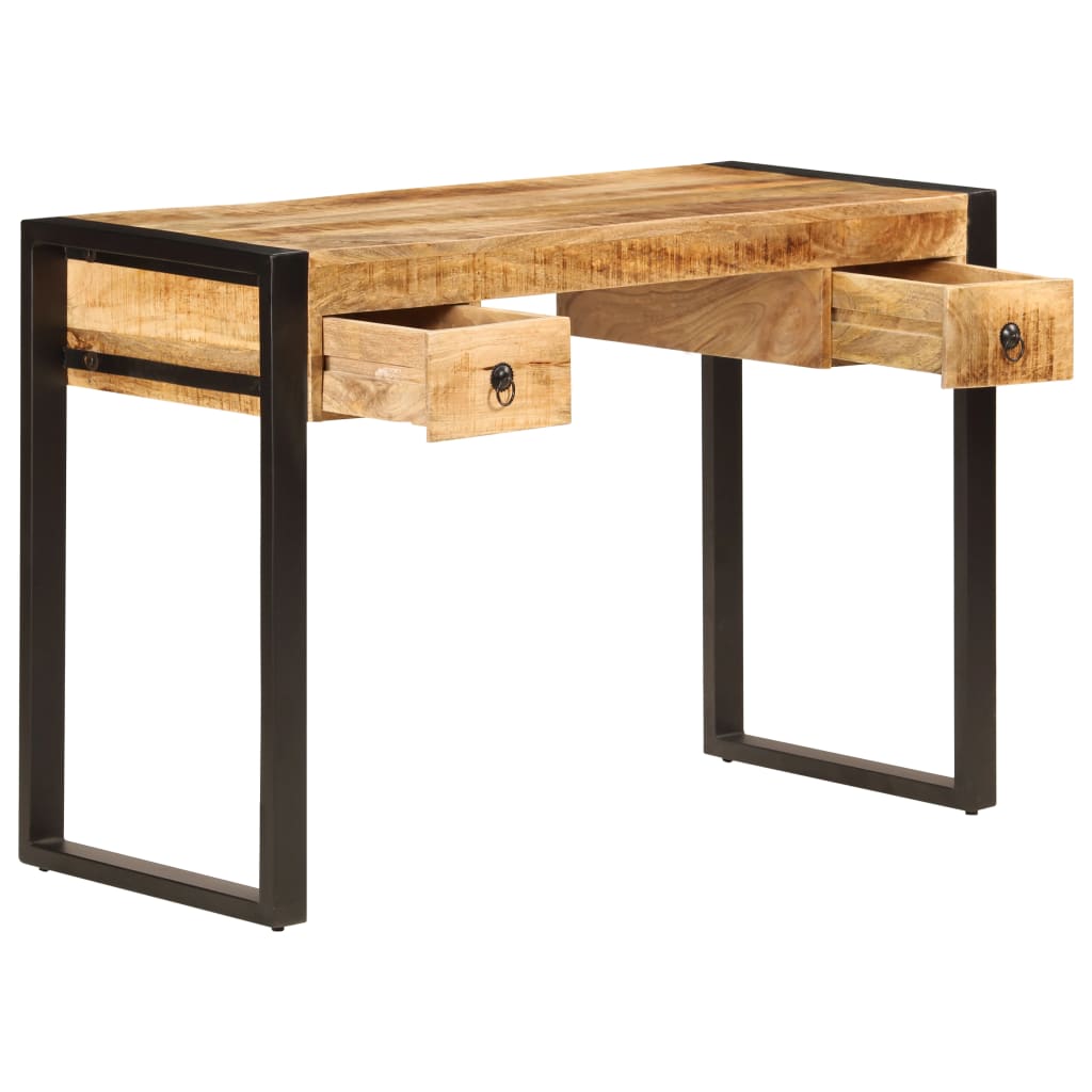 Bureau avec 2 tiroirs 110x50x77 cm Bois solide de manguier