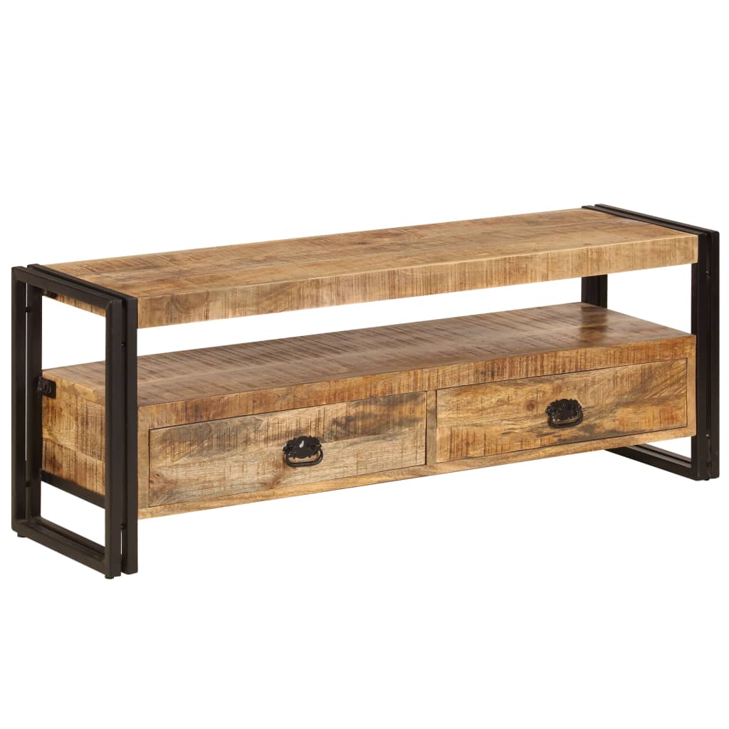 Meuble TV 120x35x45 cm Bois solide de manguier - XIOS