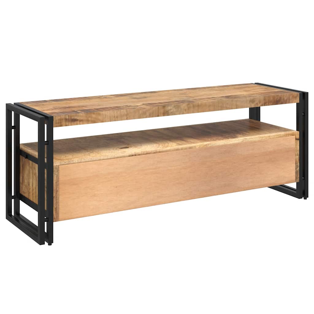 Meuble TV 120x35x45 cm Bois solide de manguier - XIOS