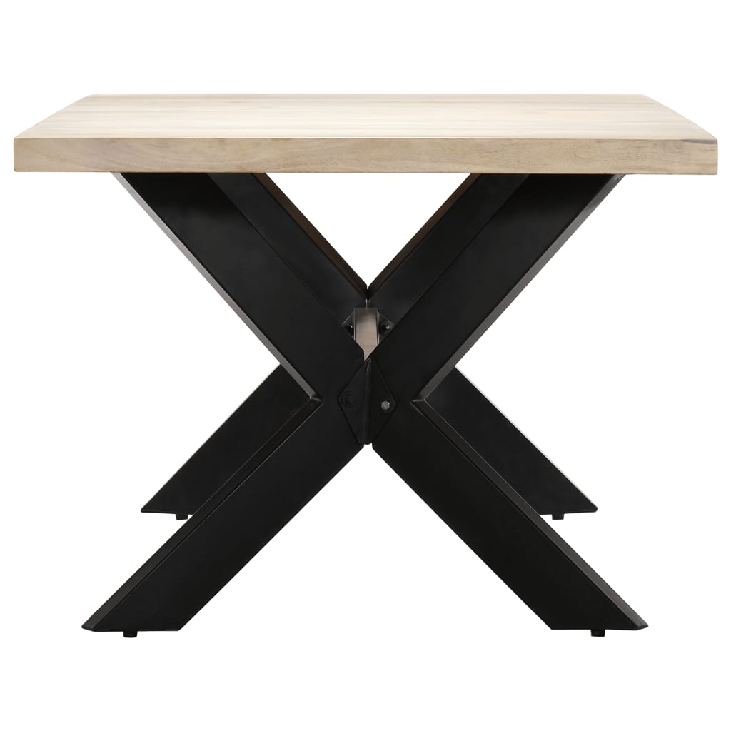 Table de salle à manger Blanc 200x100x75cm Bois manguier massif - XIOS