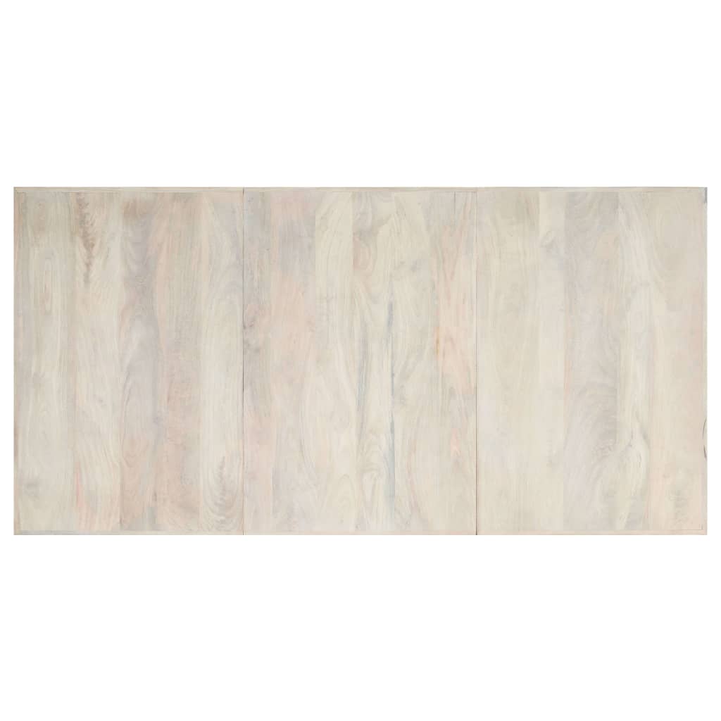 Table de salle à manger Blanc 200x100x75cm Bois manguier massif - XIOS