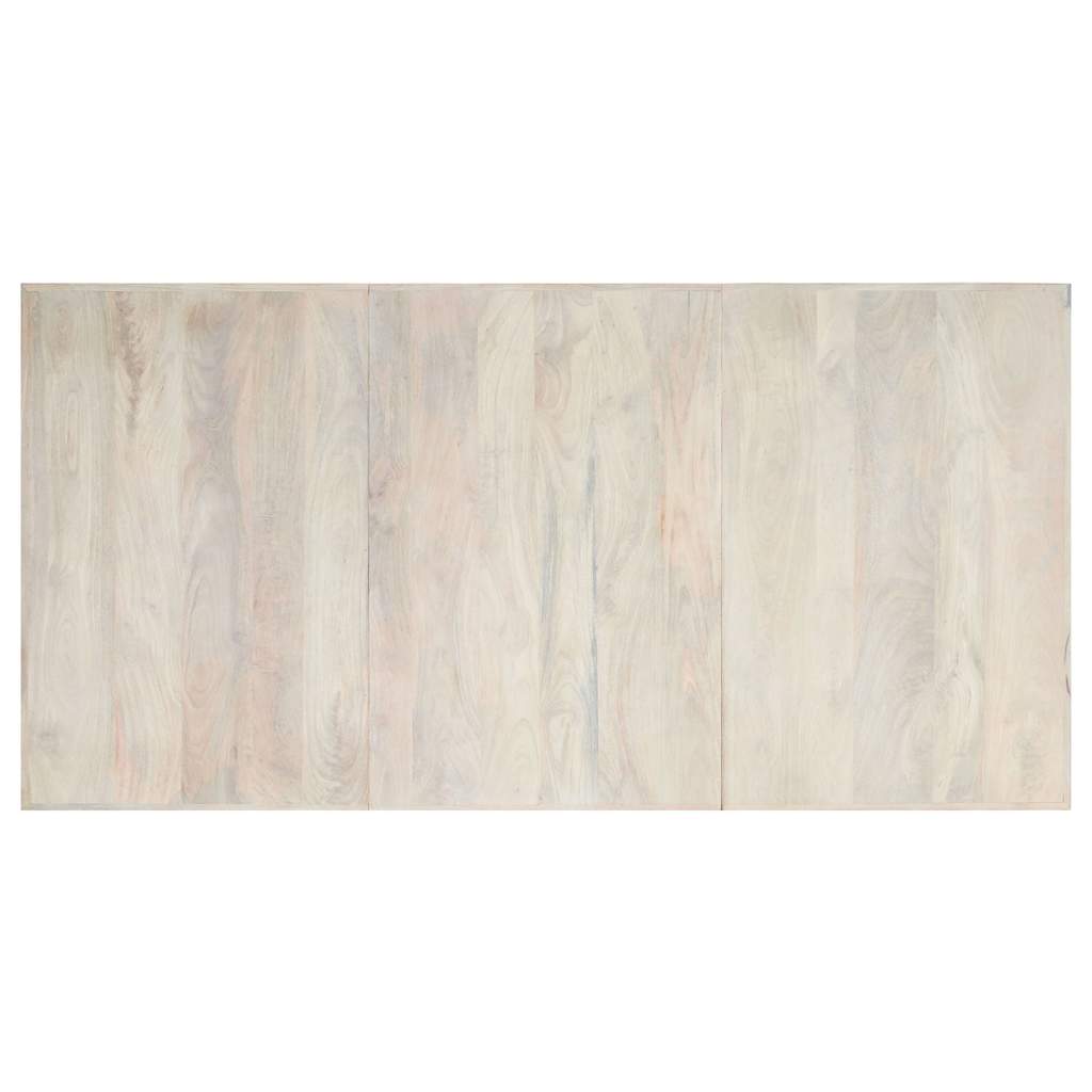 Table de salle à manger Blanc 200x100x75cm Bois manguier massif