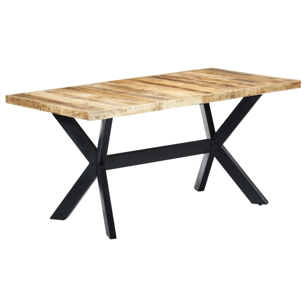Table à manger 160x80x75 cm Bois de manguier massif brut - XIOS