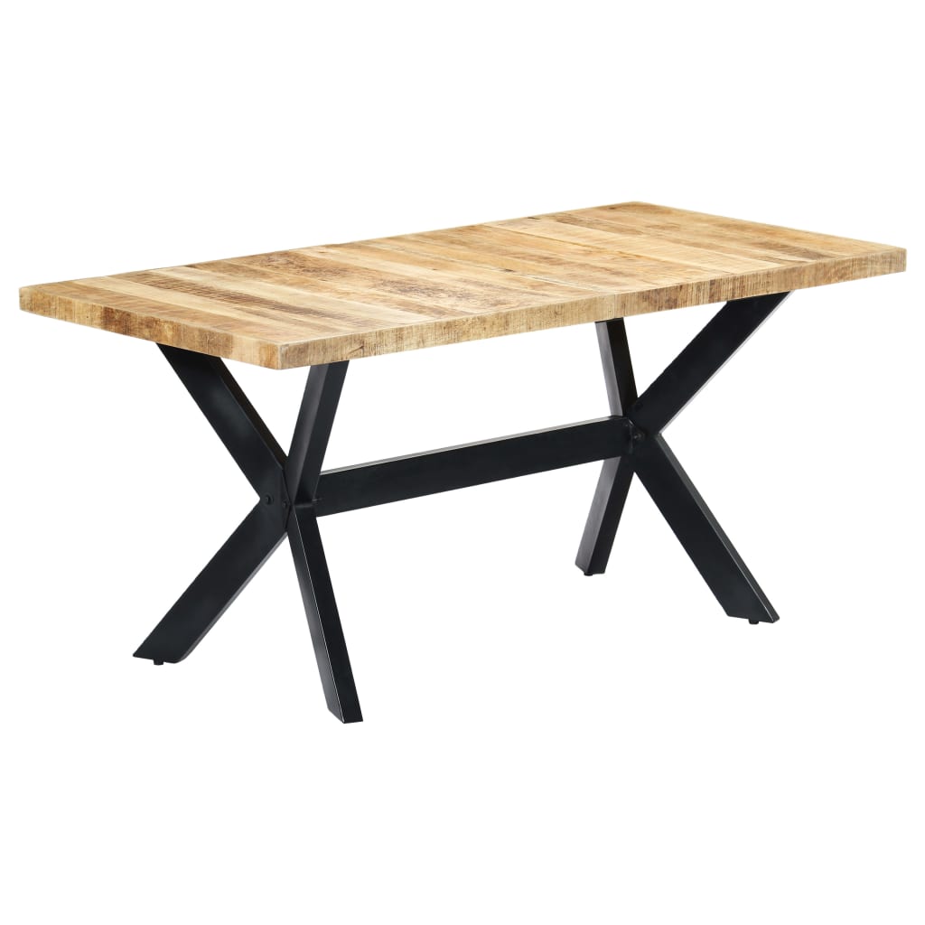 Table à manger 160x80x75 cm Bois de manguier massif brut - XIOS
