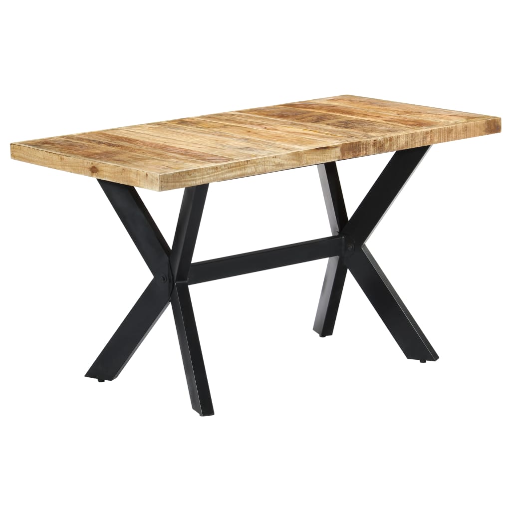 Table à manger 140x70x75 cm Bois de manguier massif brut - XIOS