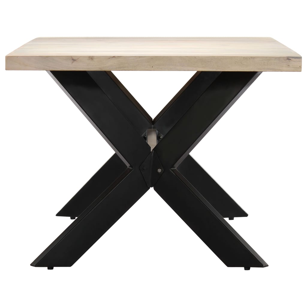 Table à dîner 140 x 70 x 75 cm Bois de manguier massif blanchi - XIOS