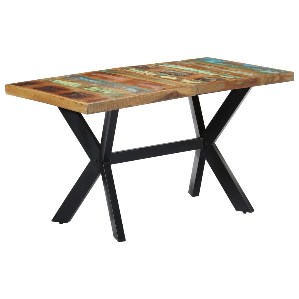 Table à manger 140x70x75 cm Bois de récupération massif - XIOS
