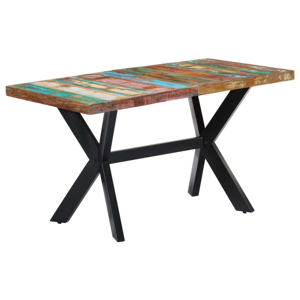 Table à manger 140x70x75 cm Bois de récupération massif - XIOS