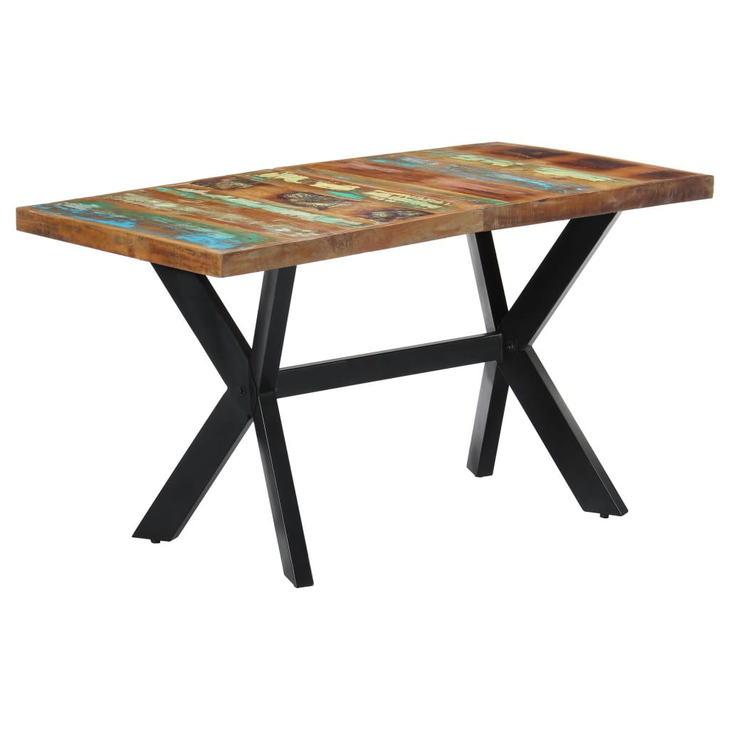 Table à manger 140x70x75 cm Bois de récupération massif - XIOS