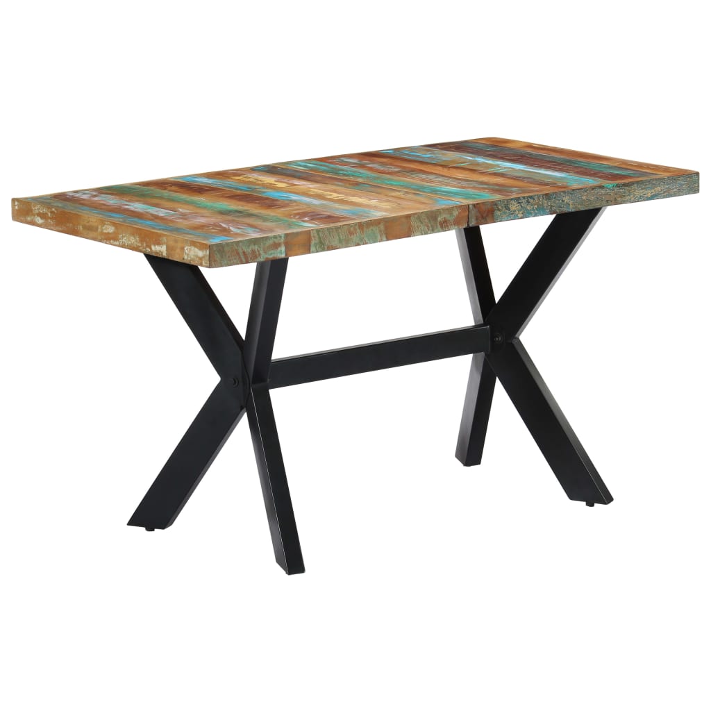 Table à manger 140x70x75 cm Bois de récupération massif - XIOS