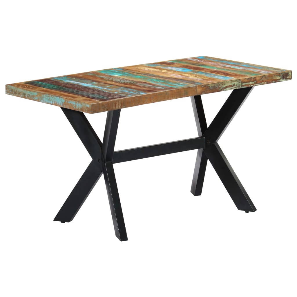 Table à manger 140x70x75 cm Bois de récupération massif - XIOS