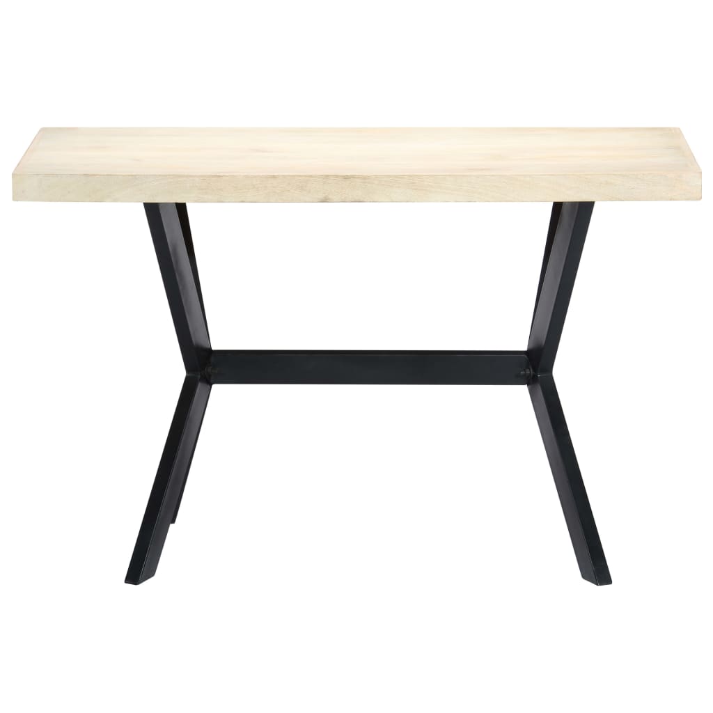 Table à dîner Blanc 120x60x75 cm Bois de manguier massif