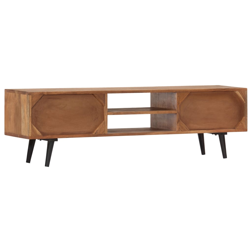 Meuble TV 140x30x40 cm Bois solide d'acacia - XIOS