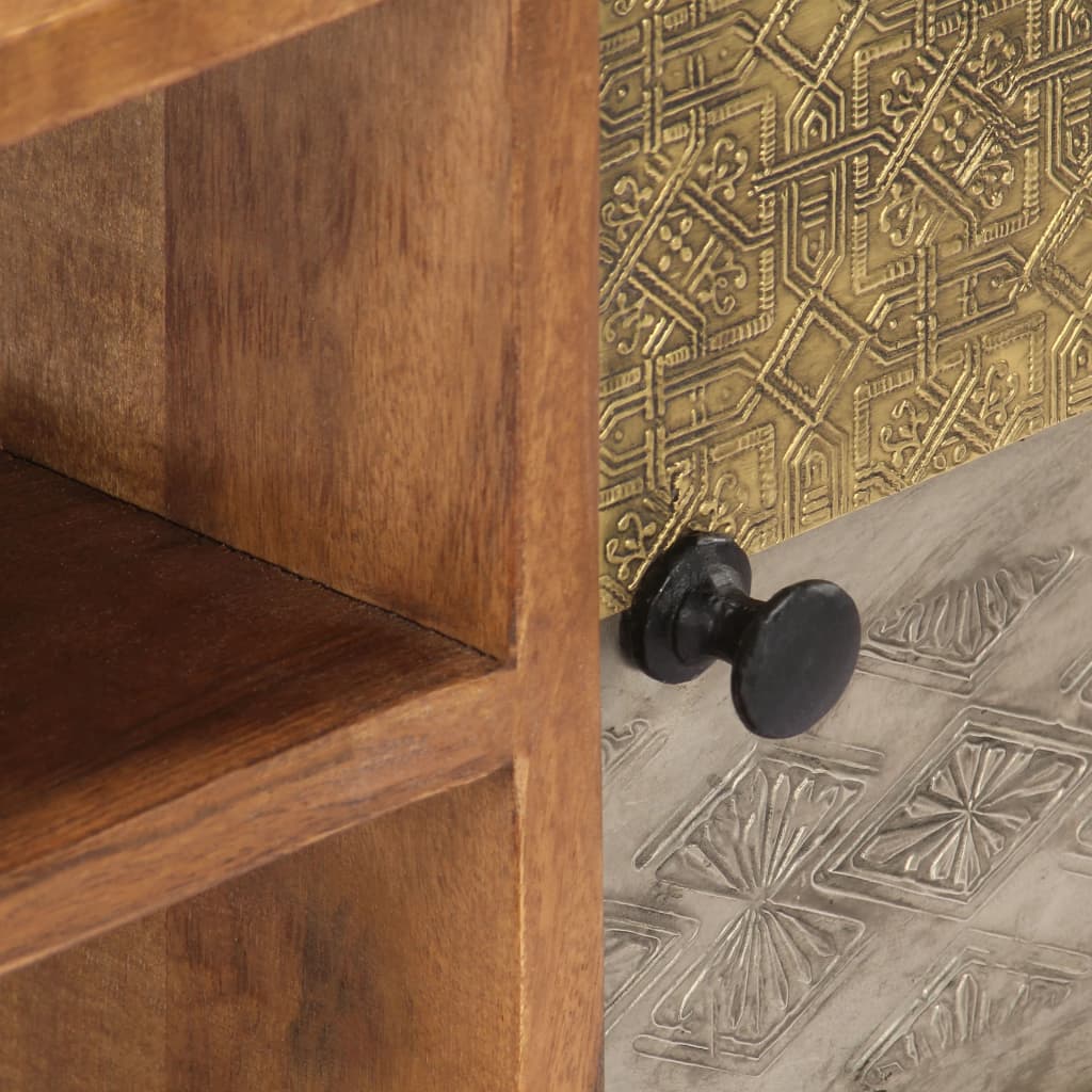 Meuble TV 140x30x40 cm Bois solide d'acacia - XIOS