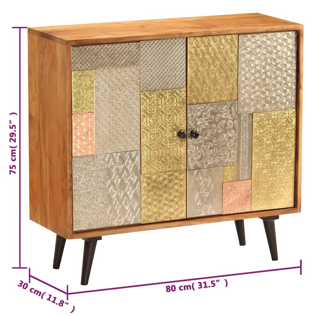 Buffet 80x30x75 cm Bois d'acacia massif - XIOS