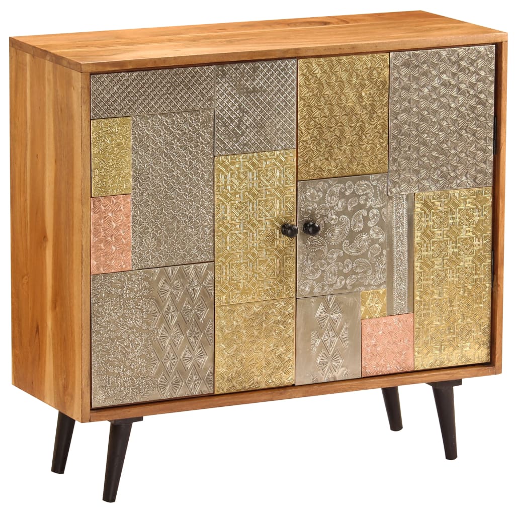 Buffet 80x30x75 cm Bois d'acacia massif - XIOS