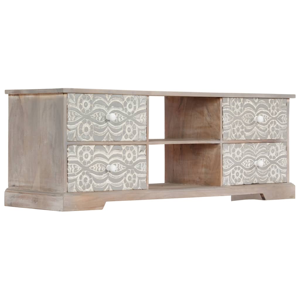 Meuble TV 120x30x40 cm Bois d'acacia massif - XIOS