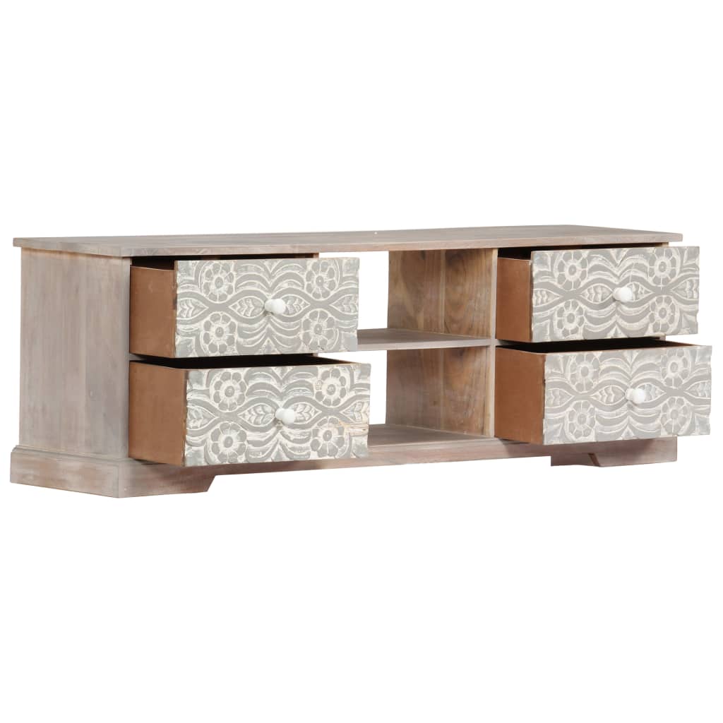 Meuble TV 120x30x40 cm Bois d'acacia massif - XIOS
