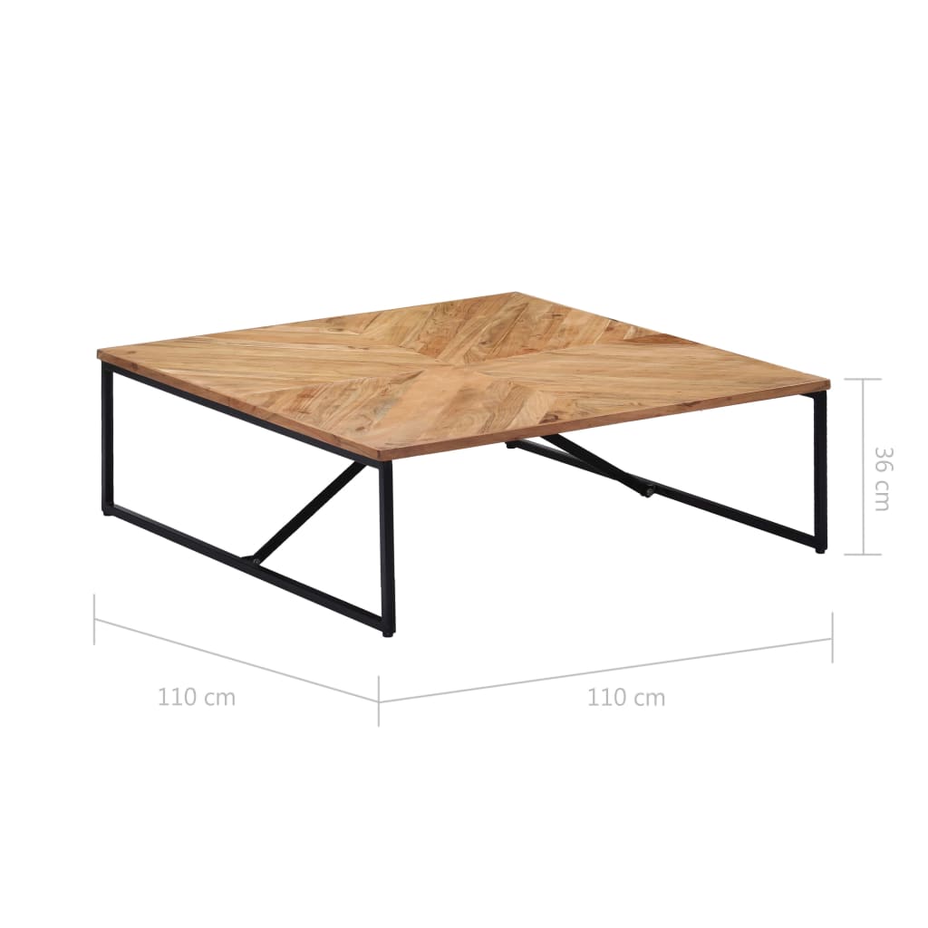 Table basse 110x110x36 cm Bois d'acacia solide - XIOS