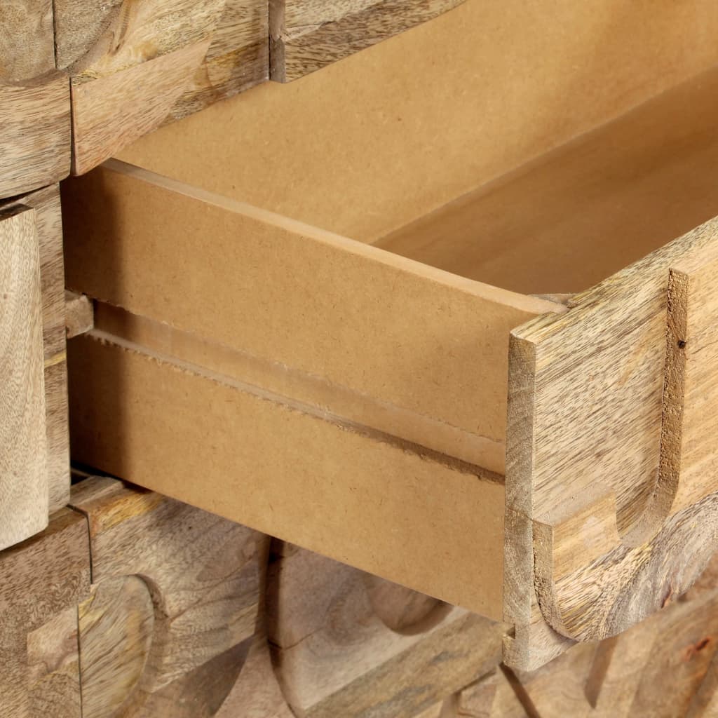 Meuble alphabétique avec 6 tiroirs 120x35x79 cm Manguier massif - XIOS