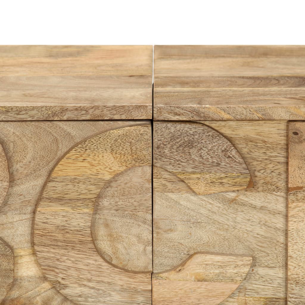 Meuble alphabétique avec 6 tiroirs 120x35x79 cm Manguier massif - XIOS