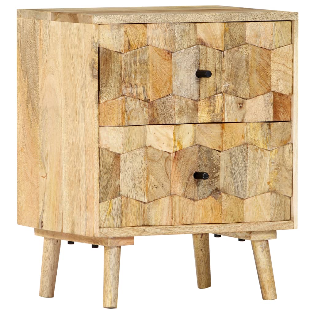 Table de chevet 40x30x50 cm Bois de manguier massif - XIOS