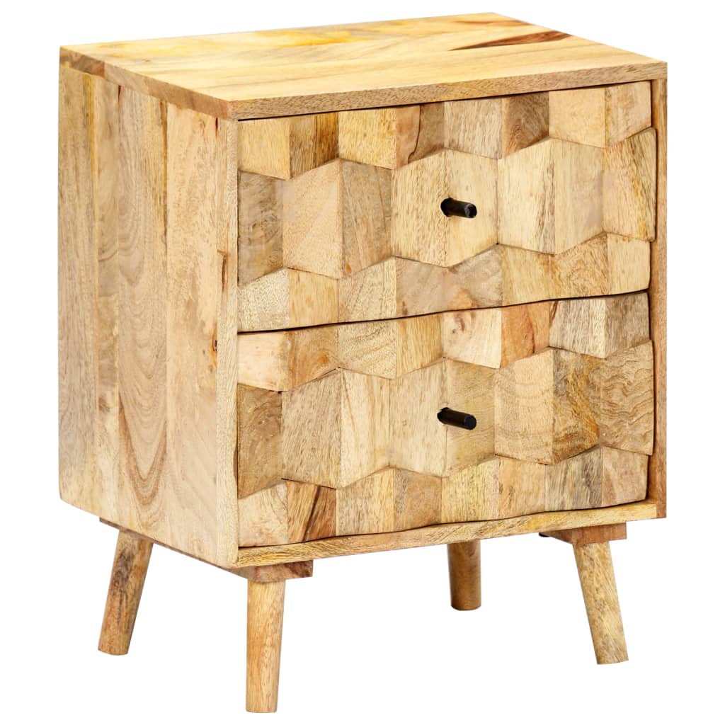 Table de chevet 40x30x50 cm Bois de manguier massif - XIOS