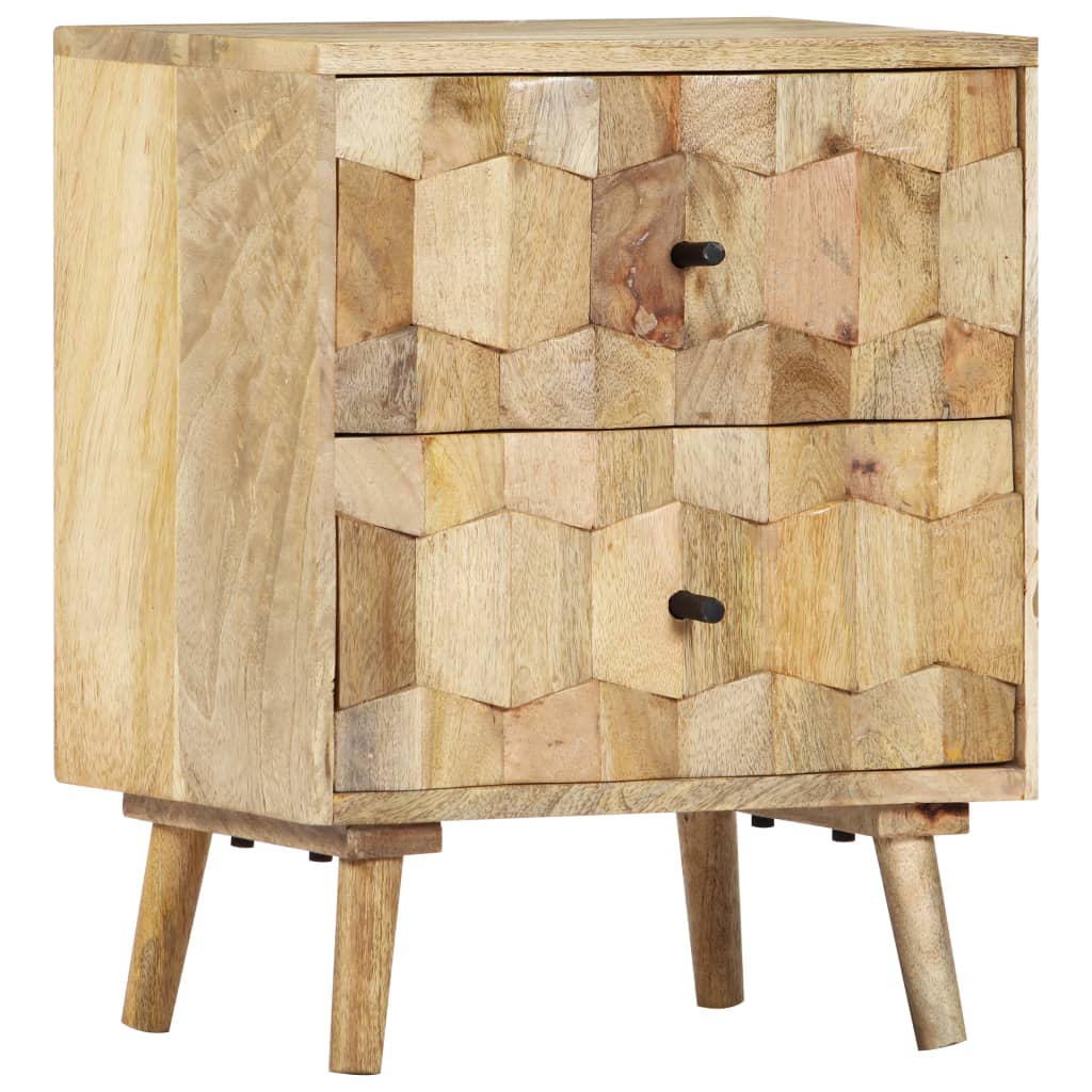 Table de chevet 40x30x50 cm Bois de manguier massif - XIOS
