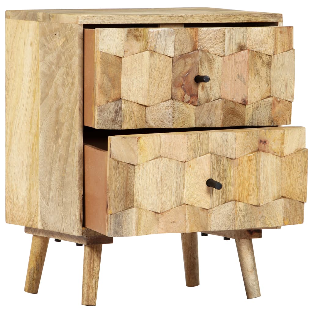 Table de chevet 40x30x50 cm Bois de manguier massif - XIOS