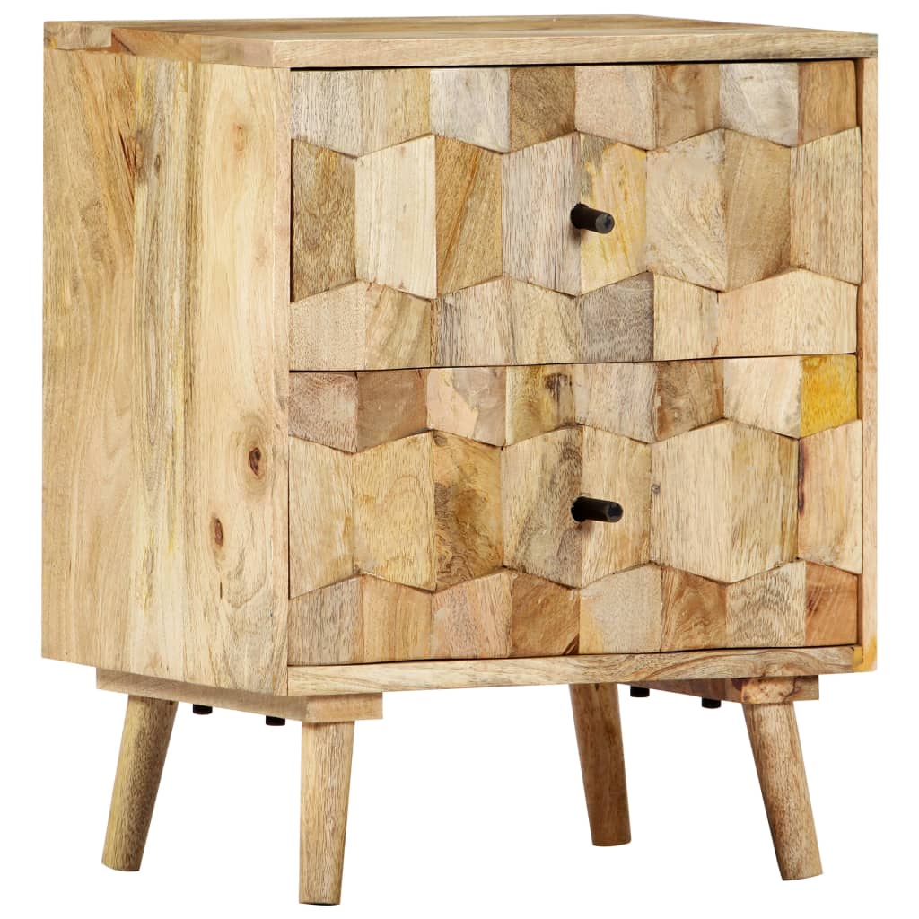 Table de chevet 40x30x50 cm Bois de manguier massif - XIOS