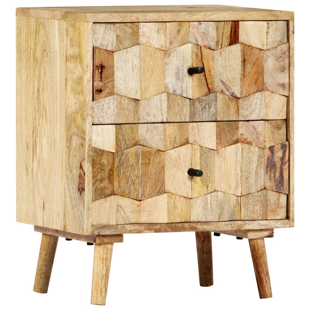 Table de chevet 40x30x50 cm Bois de manguier massif - XIOS