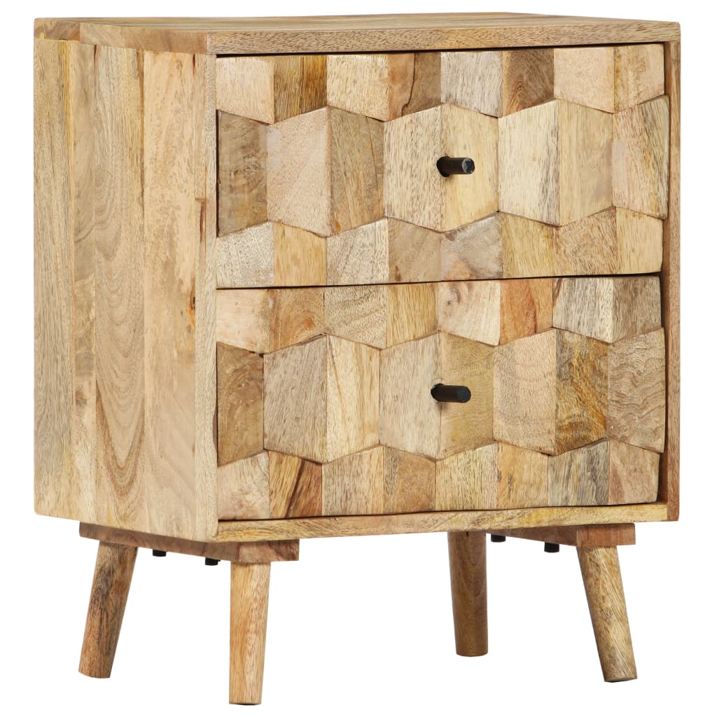 Table de chevet 40x30x50 cm Bois de manguier massif - XIOS