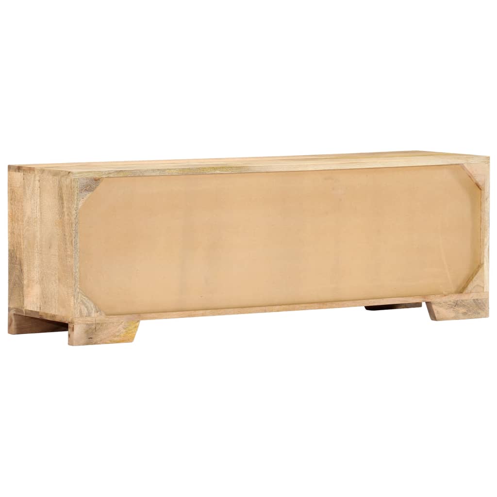 Meuble TV 120x30x40 cm Bois massif de manguier - XIOS