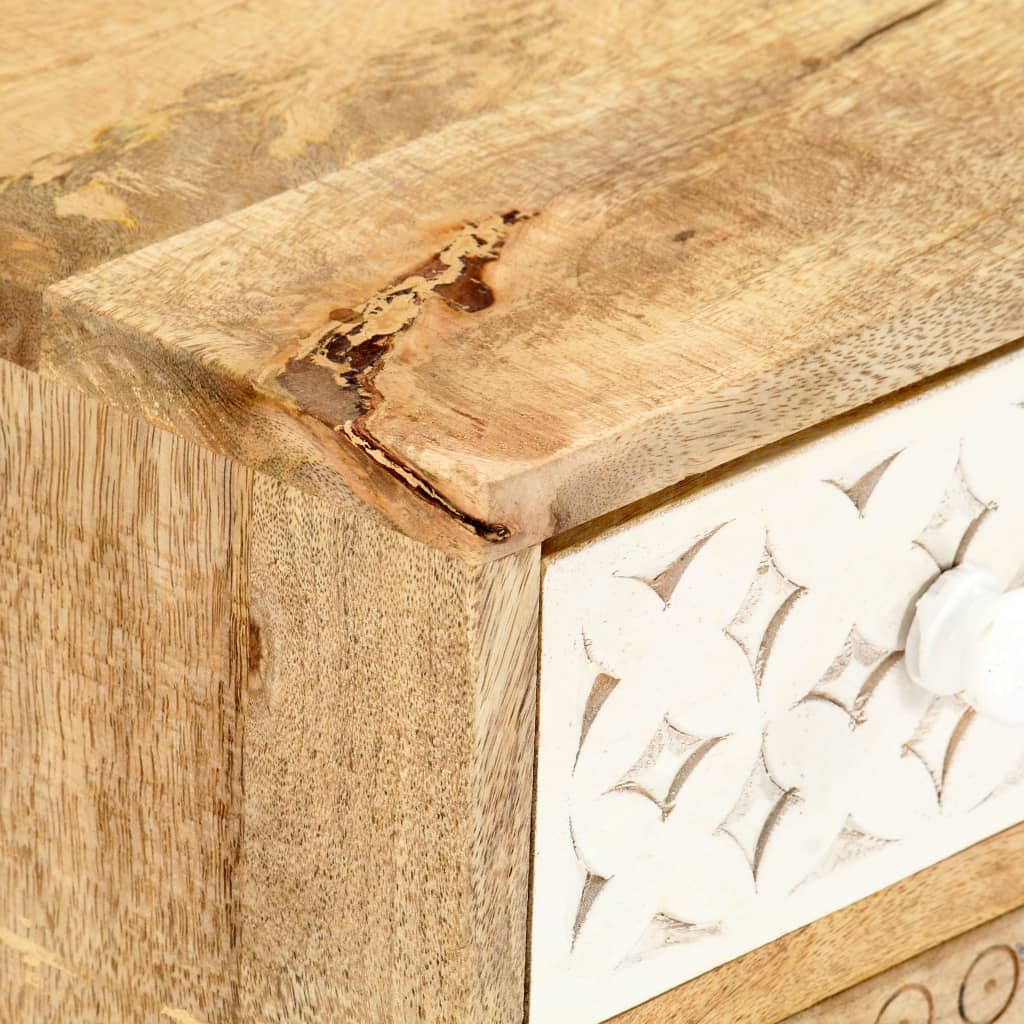 Meuble TV 120x30x40 cm Bois massif de manguier - XIOS