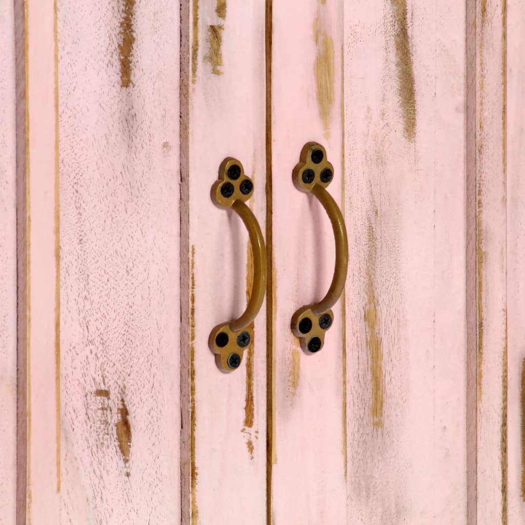 Buffet Rose clair 110x35x70 cm Bois de manguier massif - XIOS