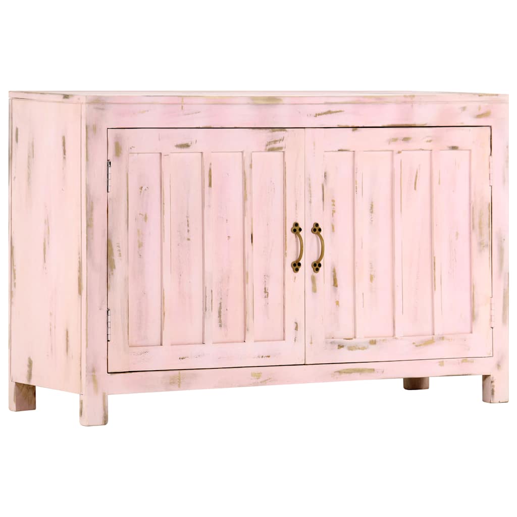 Buffet Rose clair 110x35x70 cm Bois de manguier massif