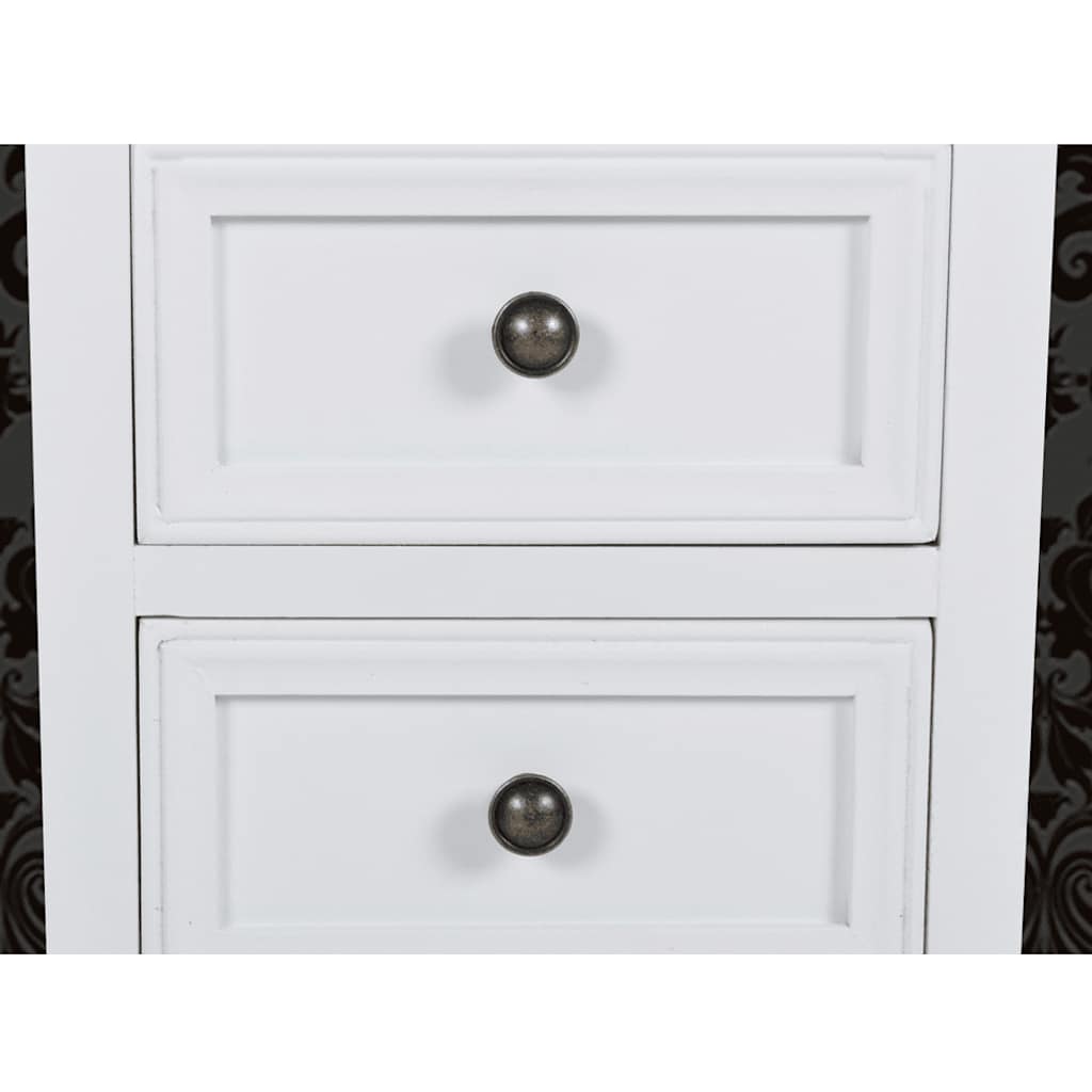 Tables de chevet 4 pcs avec 2 tiroirs MDF Blanc - XIOS