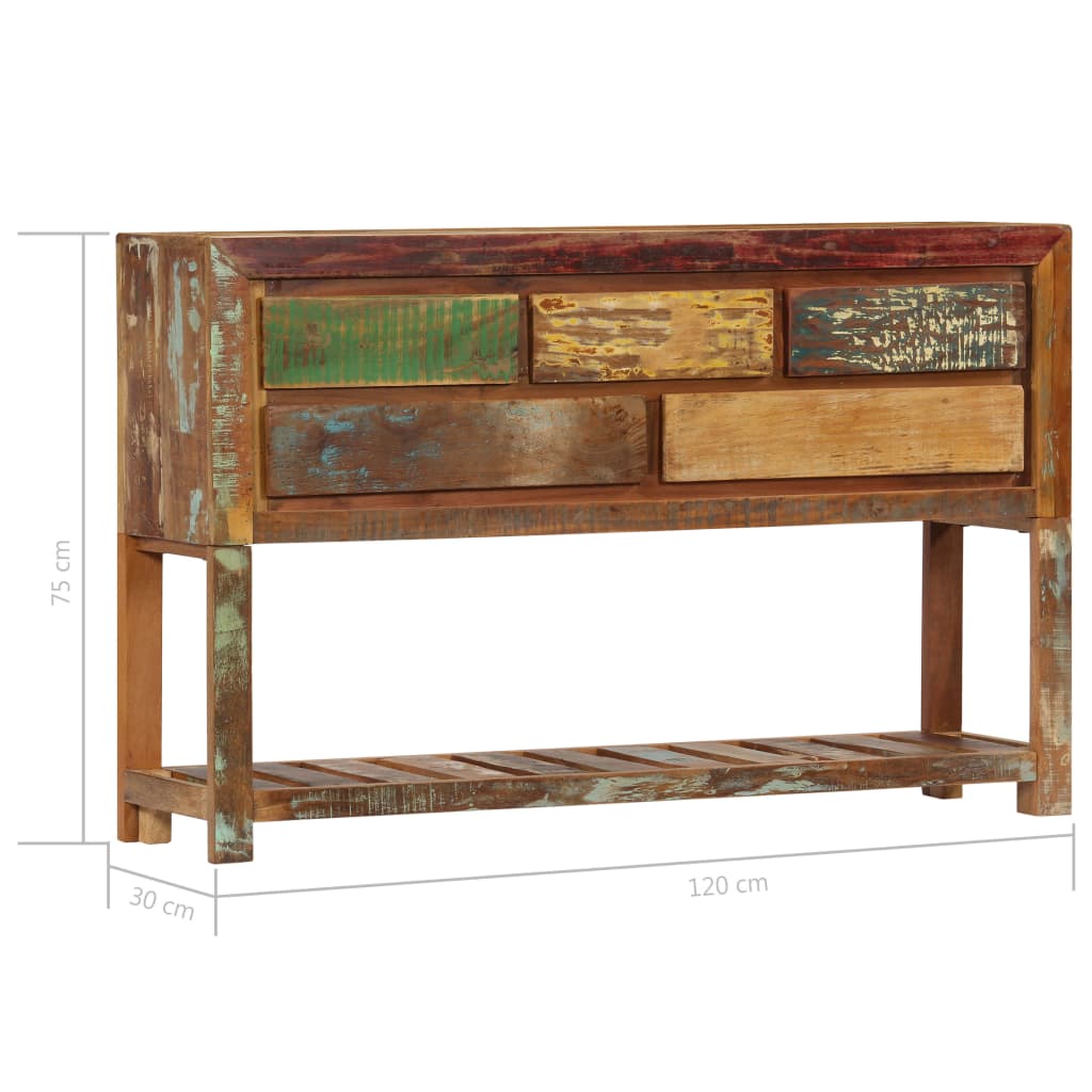 Buffet 120x30x75 cm Bois de récupération solide - XIOS