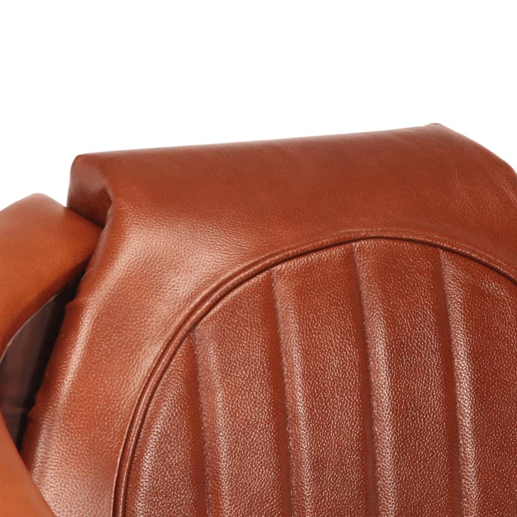 Fauteuil en style d'aviation marron cuir véritable - XIOS