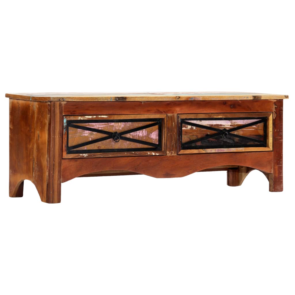 Meuble TV 120x30x40 cm Bois de récupération massif - XIOS
