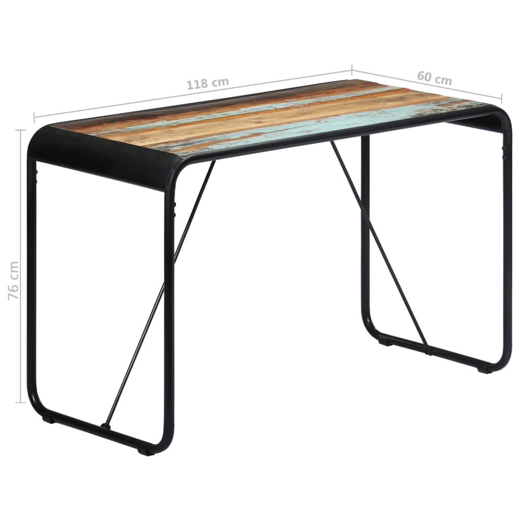 Table de salle à manger 118x60x76cm Bois de récupération massif - XIOS