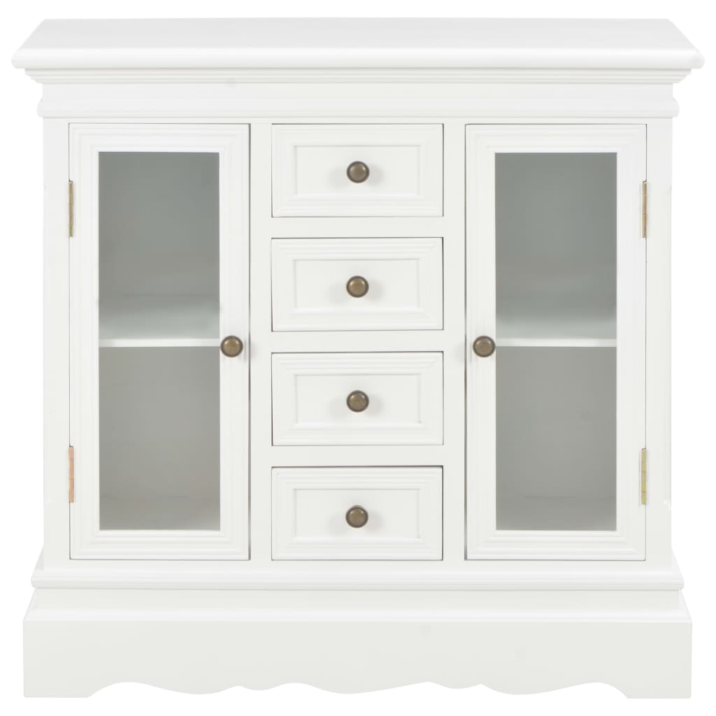 Buffet blanc 70x28x70 cm bois de pin massif - XIOS