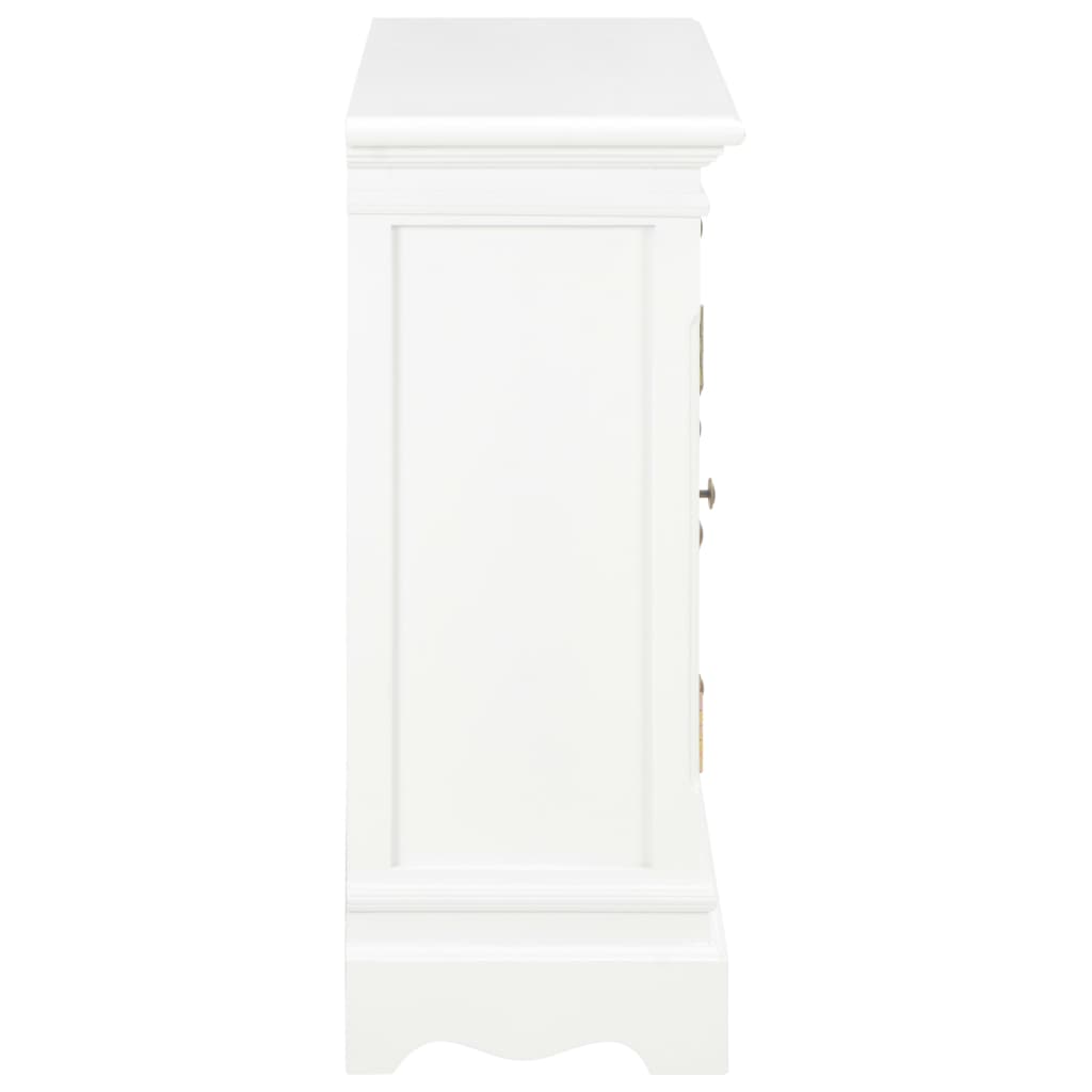 Buffet blanc 70x28x70 cm bois de pin massif - XIOS