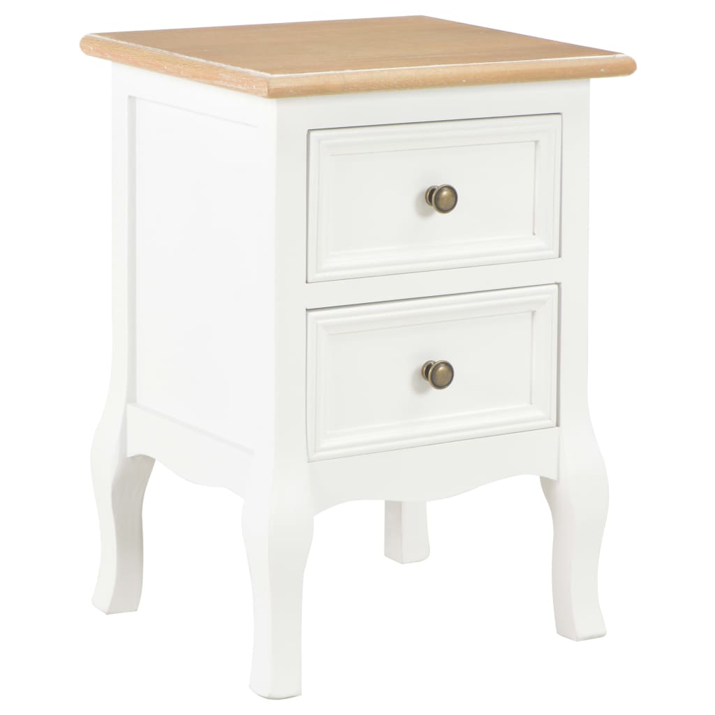Tables de chevet 2 pcs blanc 35x30x49 cm MDF - XIOS