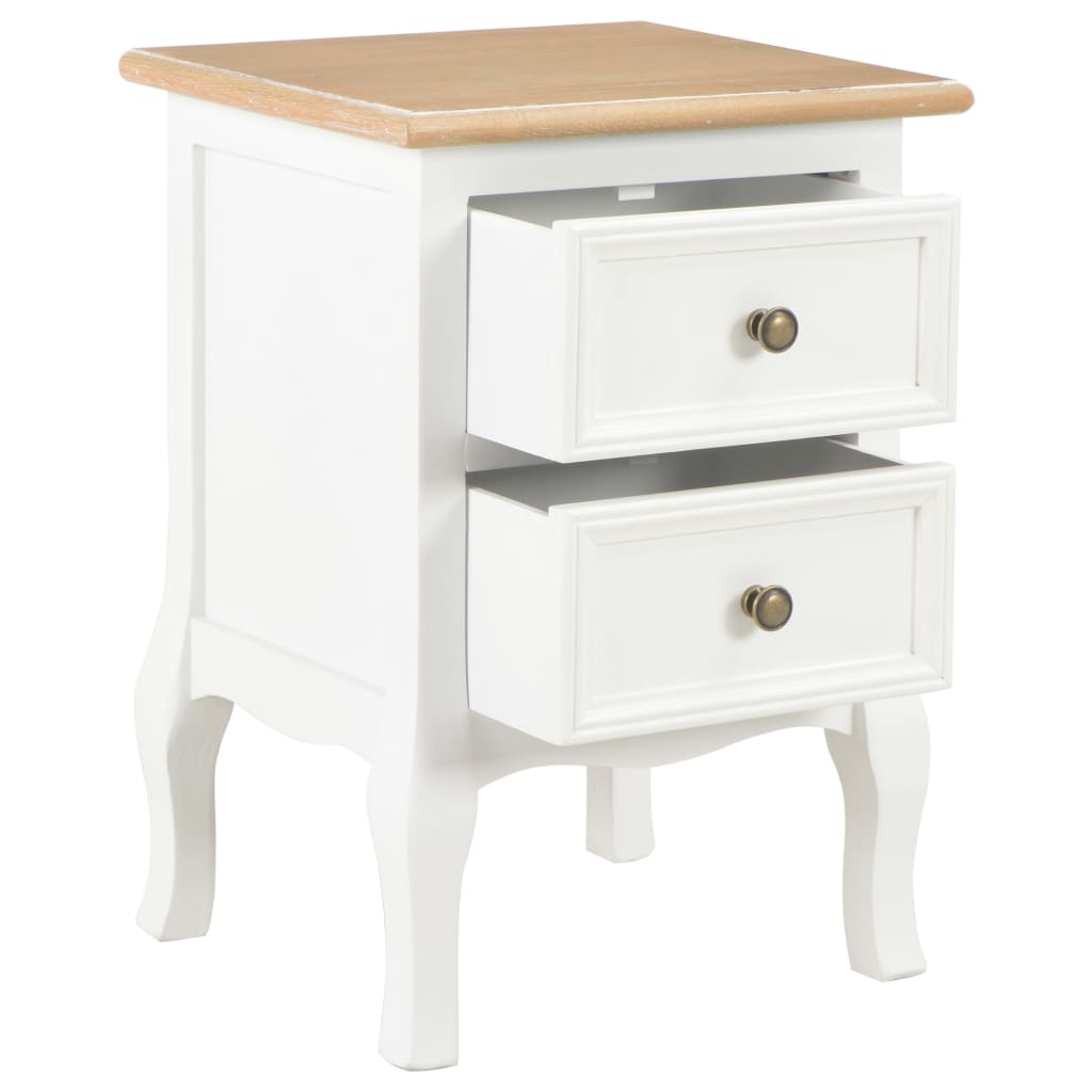 Tables de chevet 2 pcs blanc 35x30x49 cm MDF - XIOS